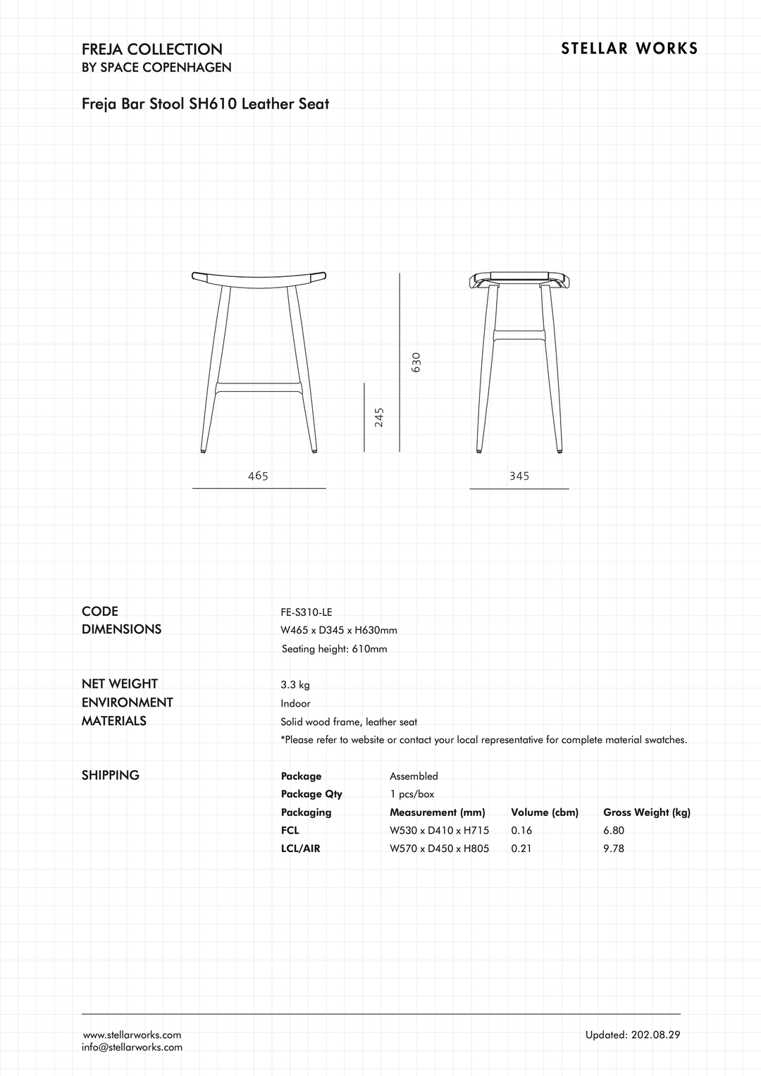 Freja Counter Stool SH610