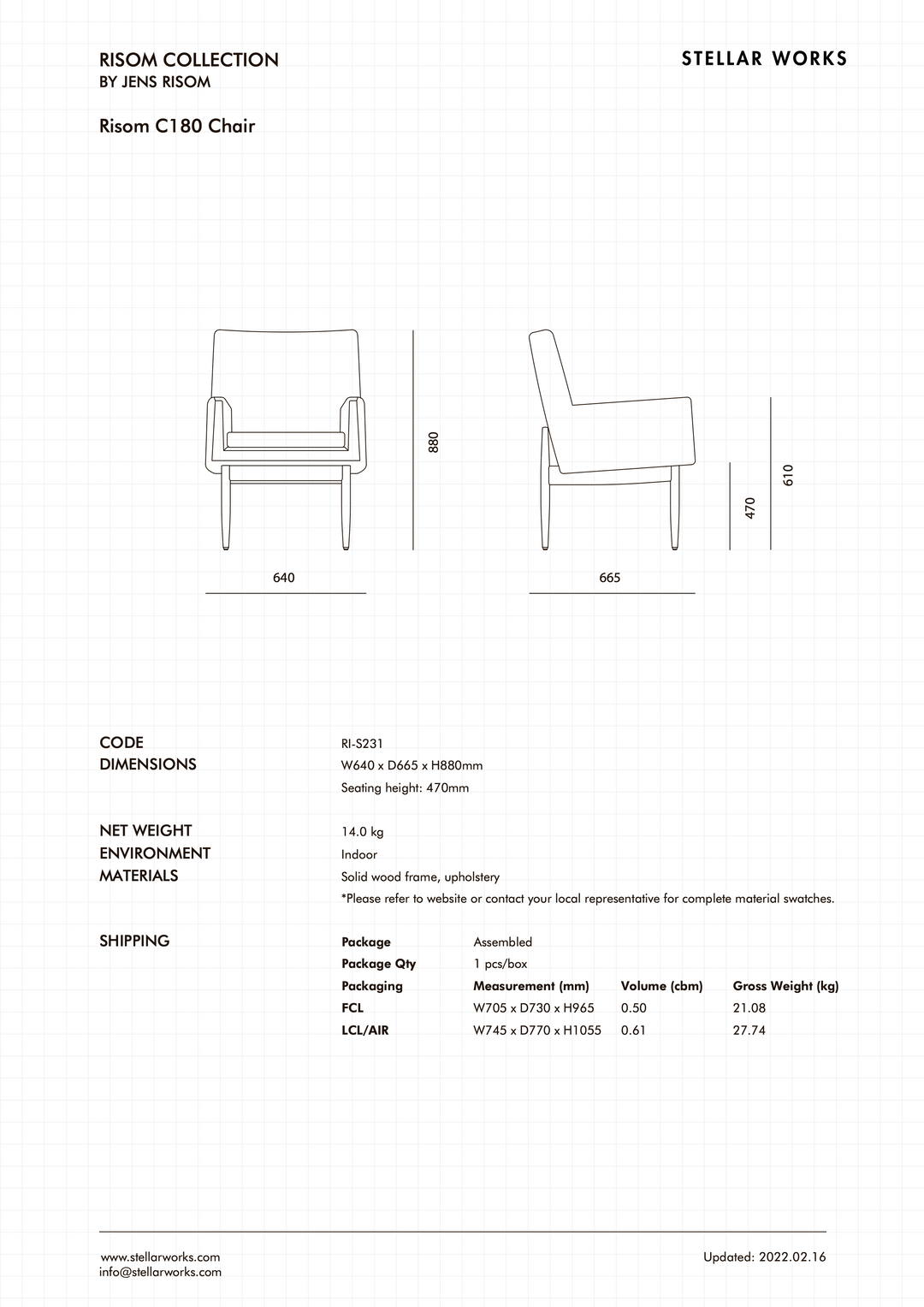 Risom C180 Chair